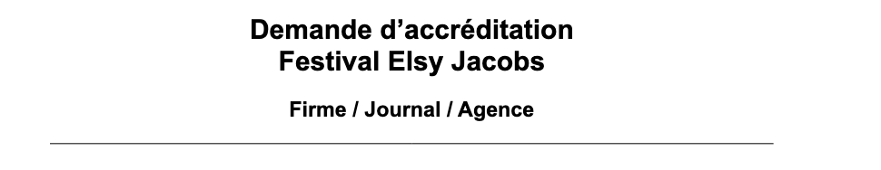 Accréditation Presse et Média – 2025